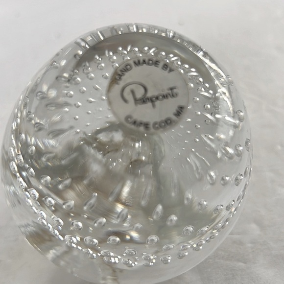Vintage Handmade Pairpoint Control Bubble Apple Paperweight - Picture 5 of 6